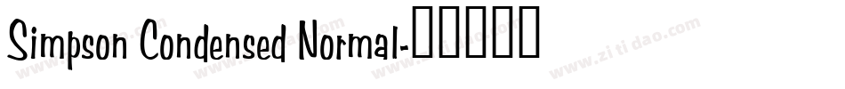 Simpson Condensed Normal字体转换